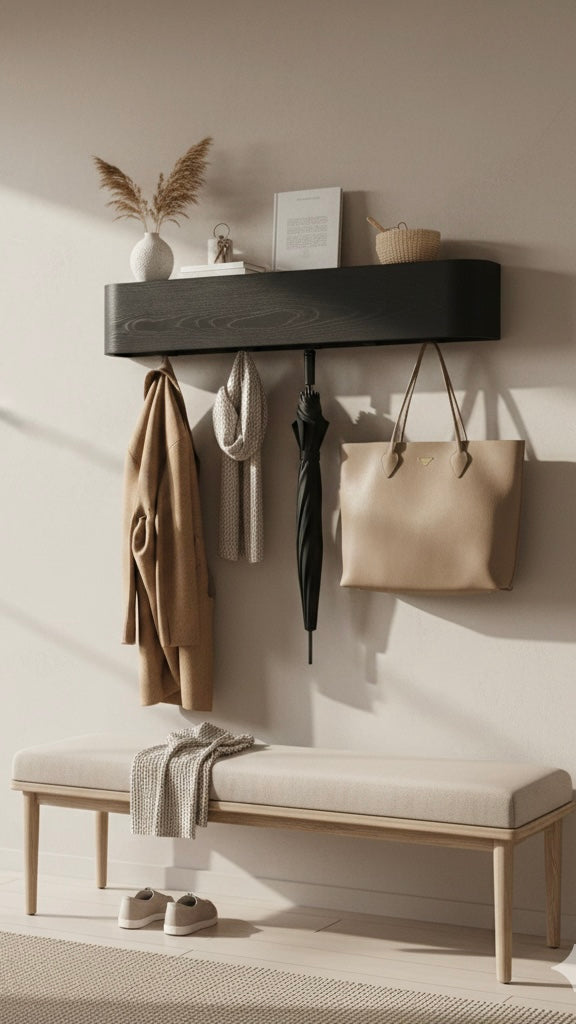 Natural Wood Rack Wall