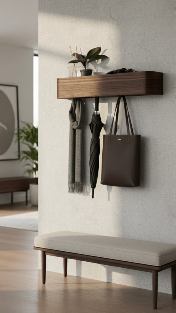 Natural Wood Rack Wall