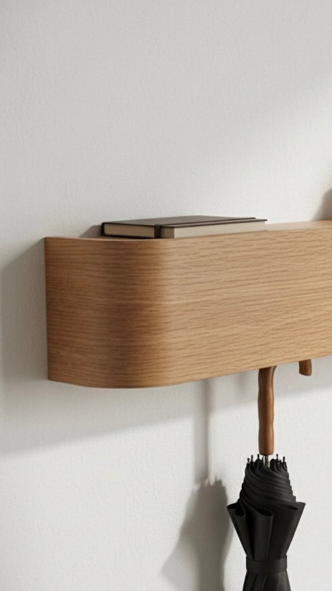 Natural Wood Rack Wall