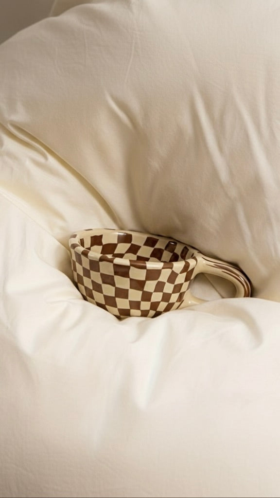 Checkered Ceramic Mug