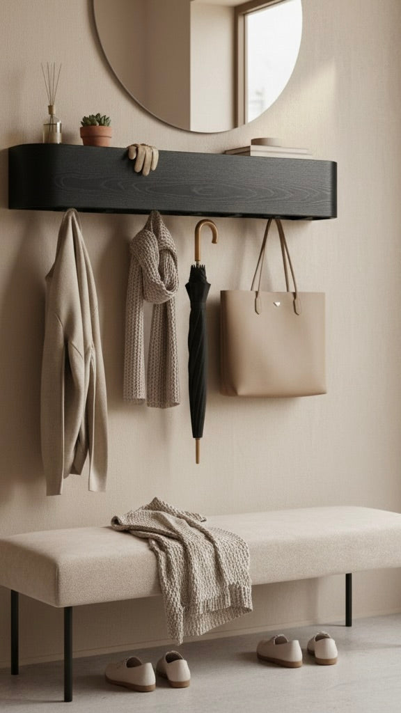 Natural Wood Rack Wall