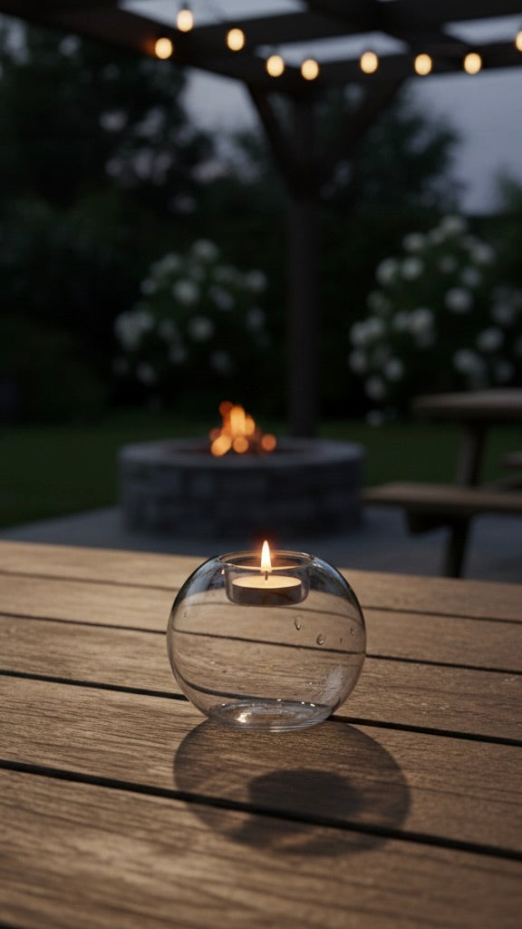 Hollow Sphere Candle Holder